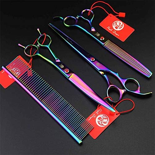 Purple Dragon 8 in Dog Grooming Scissors Set - Image 5