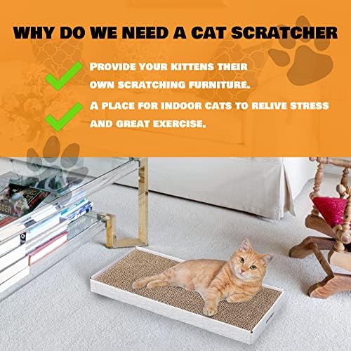 Cardboard Scratcher Pad Scratching Post:Smartbean 3PCS Cat Cardboard, Cat - Image 6