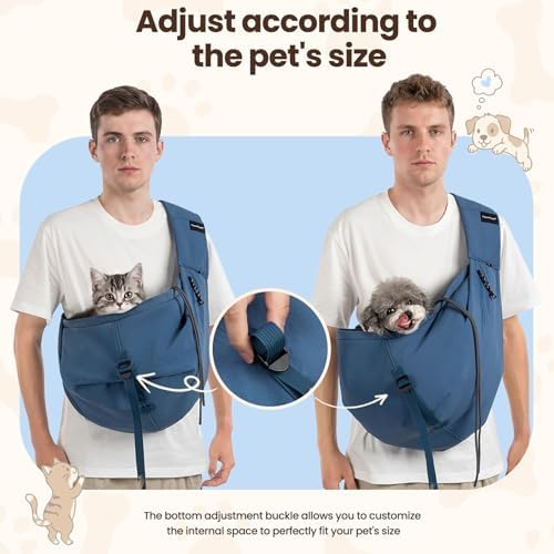 Dog Sling Carrier for Small Dogs & Cats, Pet Carrier Sling Bag - Image 5
