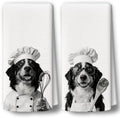 Dog Kitchen Towels Decor Set of 2 by BCUANGD