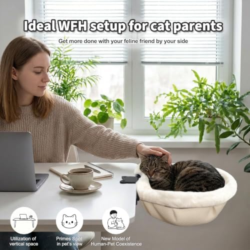 Cat Desk Bed, Desk Mounted Cat Hammock - Image 2