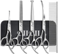CIICII Dog Grooming Scissors Kit, 7 Inch Safety Pet Cat Shears Set by CIICII
