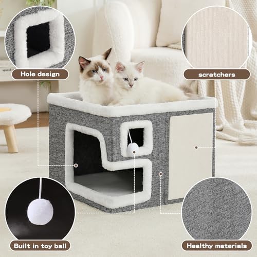 Cat Houses for Indoor Cats, Covered Cave Bed - Image 2