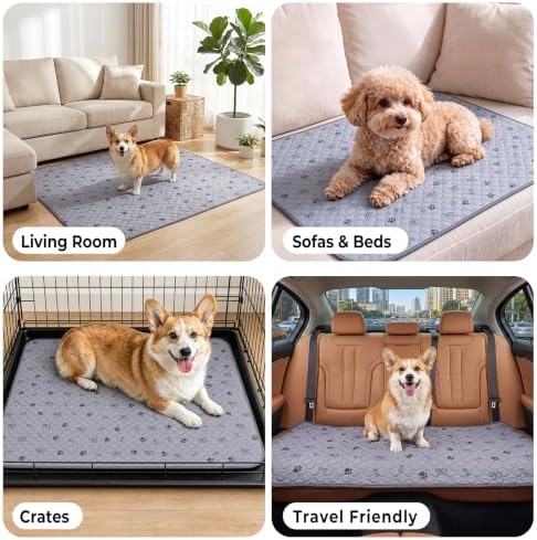 Sunheir Washable Pee Pads for Dogs, 2 Pack 36” x 72” Waterproof Puppy Pads - Image 5