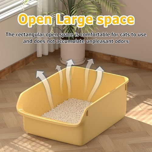Large Cat Litter Box with High Side Cat Litter Pan Boxes - Image 3