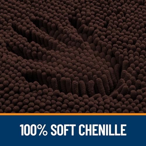 OLANLY Bathroom Runner Rugs 45x27, Extra Soft Absorbent Chenille Bath Rugs - Image 3