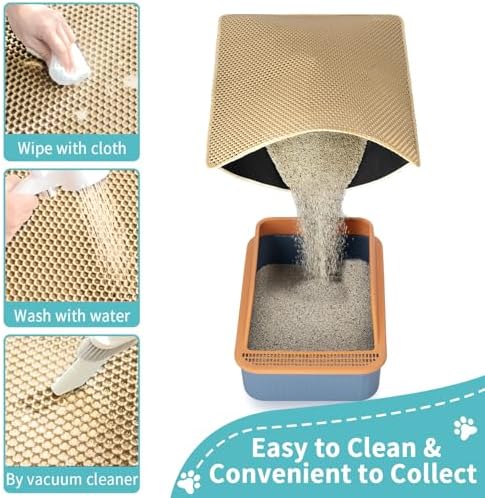 Kitty Litter Mat, Cat Litter Box Mat, Honeycomb Litter Mat - Image 3