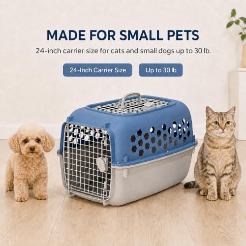 Hard-Sided Pet Carrier for Dogs and Cats, Pet Travel Kennel for Small Dogs - Image 2
