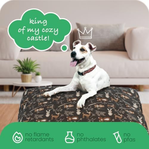 Molly Mutt Dark Brown Dog Bed Cover, Non-Toxic & 100% Cotton - Image 6