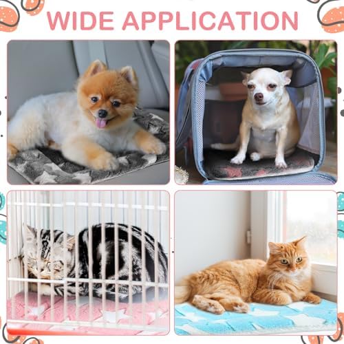 Haull 4 Pcs Waterproof Guinea Pig Bedding Mat, Cute Star, 18 x 24 - Image 4