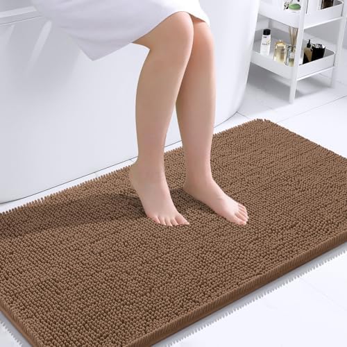 OLANLY Bathroom Runner Rugs 44x24, Extra Soft Absorbent Chenille Bath Rugs by OLANLY