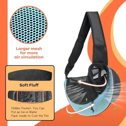 YUDODO Pet Sling Carrier for 5-9 lbs Small Dogs Cat Puppy Crossbody Carrier - Image 5