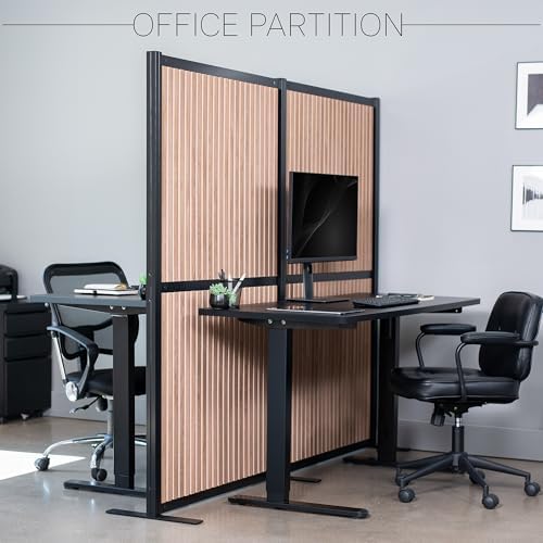 VIVO Wood Slat Freestanding 76 x 66 inch Privacy Panel, PP-MWS63WD - Image 4