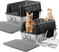 Marchul 2 Pack Stainless Steel Cat Litter Box by Marchul
