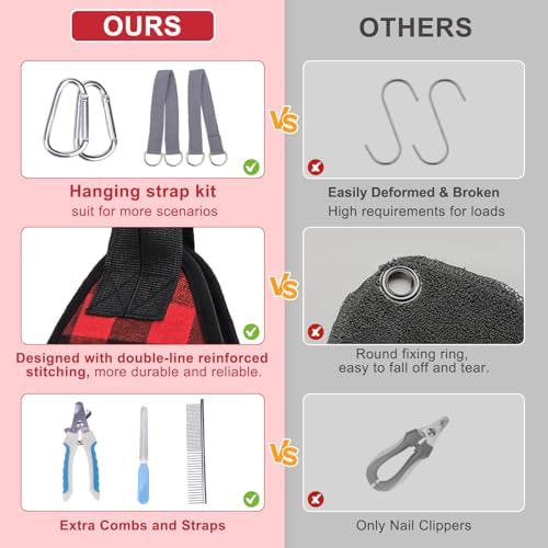 BEAUTYZOO Dog Grooming Hammock for Small Dogs/Cats, Nail Trim Restraint - Image 4