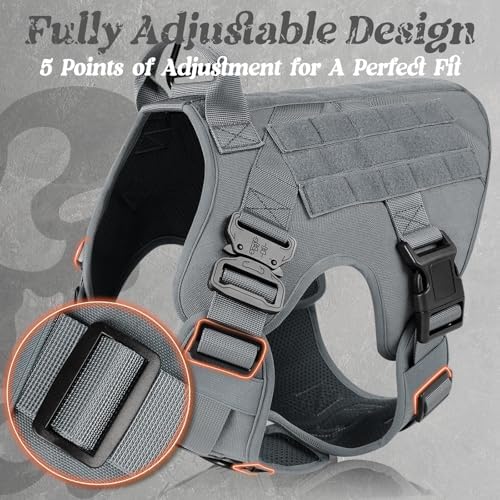 rabbitgoo Tactical Dog Harness for Small, Heavy Duty Military No Pull Vest - Image 3