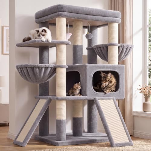 Globlazer Heavy Duty Cat Tree for Large Cats, 25.5in Wide Top Perch by Globlazer