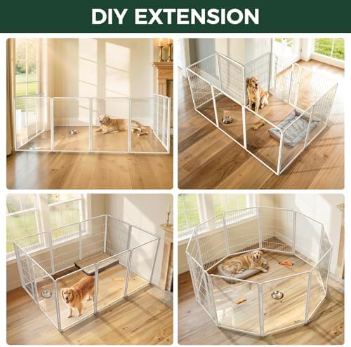 FXW AuraSpace Pro Acrylic & Wire Mesh Indoor Dog Playpen, 10 Panels - Image 5