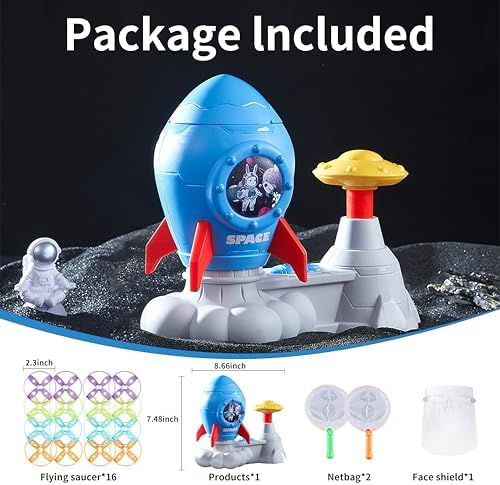 Outdoor Toys for Kids Ages 3-8, Outside Flying Disc Launcher - Image 5
