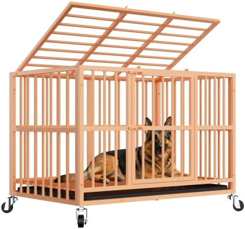 48 Inch Heavy Duty Dog Crate for Large Dogs, Escape Proof by docagt