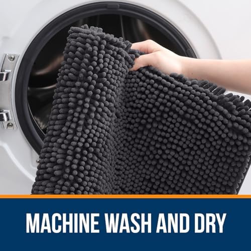 OLANLY Large Bathroom Rugs 47x32, Extra Soft Absorbent Chenille Bath Rugs - Image 5