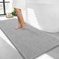 OLANLY Thick Chenille Bathroom Runner Rugs Mats 44x24, Light Grey by OLANLY