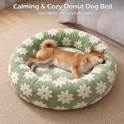 JOEJOY Jacquard Donut Round Small Dog Beds, Removable Washable Cover, Cute - Image 7
