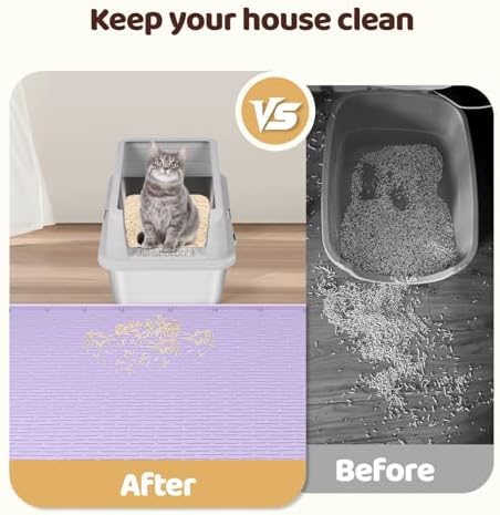 Silicone Cat Litter Mat for Litter Box 50”x35” Large Cat Mat - Image 4