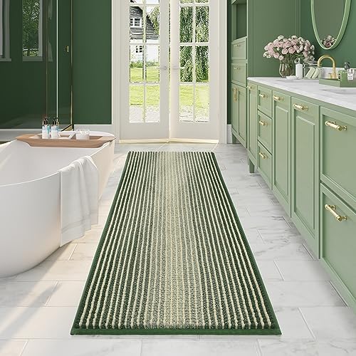 BSICPRO Large Bathroom Rugs Runner, 22x60 Chenille Bath Mats by BSICPRO