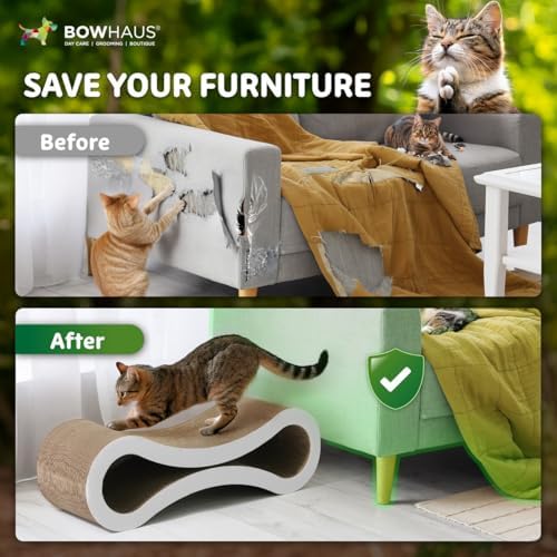 BOWHAUS Infinity Cat Scratcher Lounger, Reversible Scratcher, Infinity Cat - Image 5