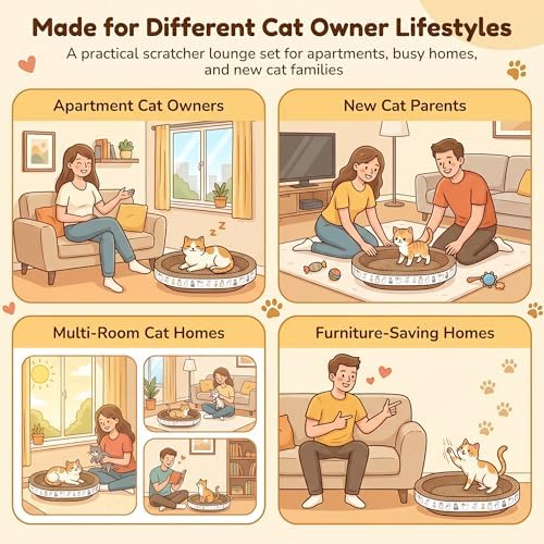 PatiencET Oval Cat Scratcher Bed - Image 7