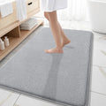 OLANLY Memory Foam Large Bathroom Rug 59x35, Absorbent Bath Mat, Light Grey by OLANLY