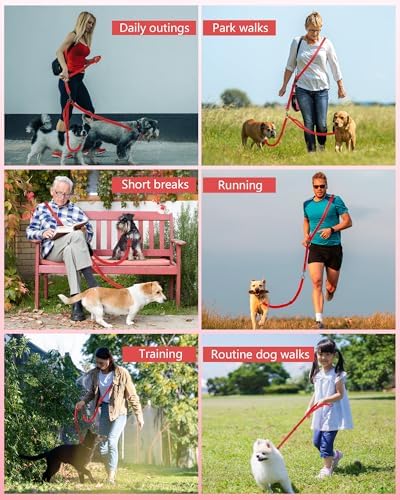 3-in-1 Double Dog Leash, Hands-Free Convertible Leash - Image 2