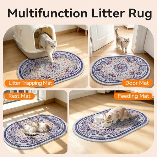 Cat Litter Mat, Waterproof & Urine-Proof Kitty Litter Catcher Mats, Soft on - Image 6