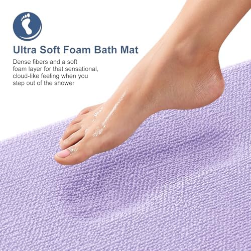 OLANLY Thick Memory Foam Bathroom Rugs 30x20, Absorbent Bath Mat - Image 2