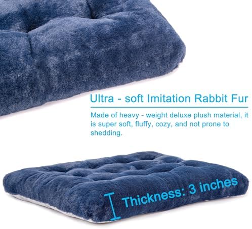 2 Pack Dog Bed, Washable Deluxe Plush Dog Crate Beds - Image 4