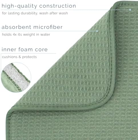 S&T INC. Dish Drying Mat, Sage Green - Image 3