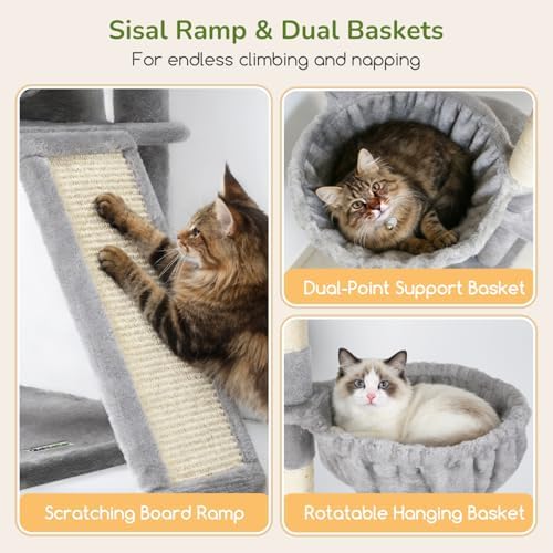 Globlazer 80in Tall Extra Large Heavy Duty Corner Cat Tree Tower - Image 4