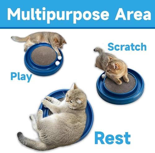 Cat Scratching Board for Indoor Cats, Scratch Pad Pro for Cats, Round Cat - Image 5