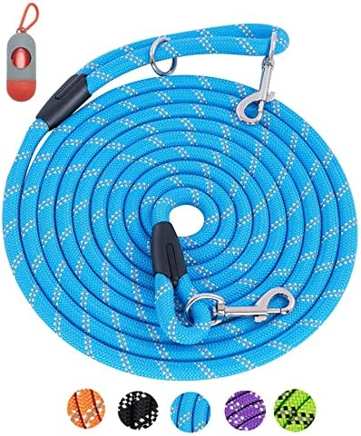 100FT Extra Long Leashes for Dog Training, Reflective Threads Check Cord Recall by Lanwandeng