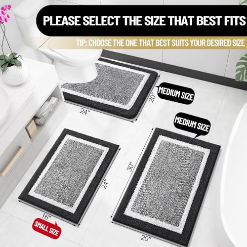 OLANLY Bathroom Rugs 30x20, Soft Absorbent Microfiber Bath Rugs - Image 3