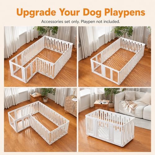 Expansion Kit Only for Zendova Acrylic Dog Playpen, 8 Connectors & Buckles - Image 4