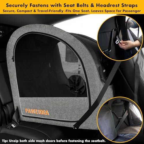 PAWZIDEA Portable Dog Crate for Car Travel, Medium & Large Dogs Up to 80lbs - Image 4