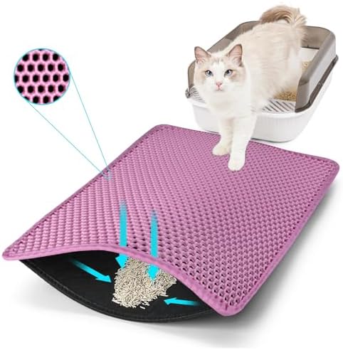 Cat Litter Mat 30"x24", Double Layer Waterproof Litterbox Mat by Unknown