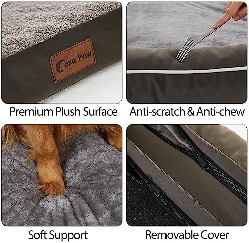 Orthopedic Dog Bed for Extra Large Dogs, Dark Green - Image 4