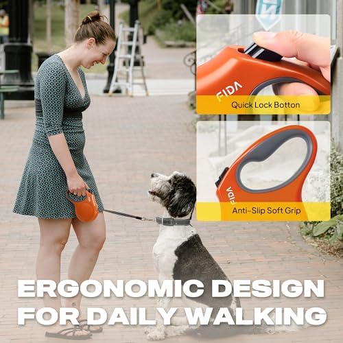 Fida Retractable Dog Leash, 16 ft Dog Walking Leash - Image 5