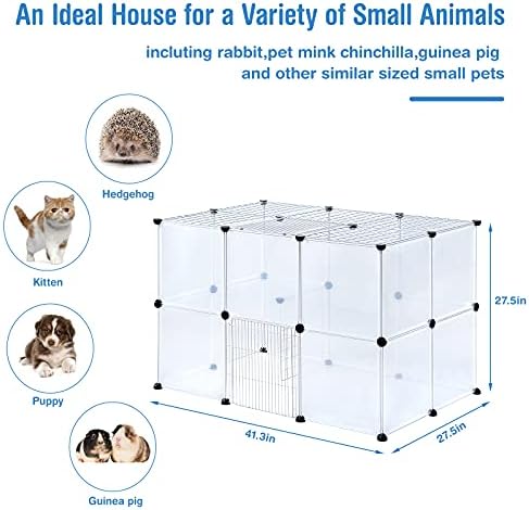 BRIAN & DANY Pet Dog Playpen, Portable Small Animal Transparent Fence Panels - Image 2