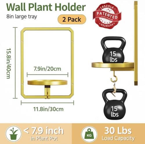 LASZOLA Plant Picture Frame Holder Shelf Wall - Image 2