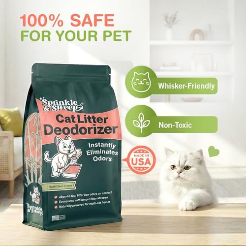 Sprinkle & Sweep: Litter Box Deodorizer Duo - 8oz Bag & Speed Sifter - - Image 5