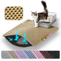 Extra Large Cat Litter Mat XXL, Double Layer Honeycomb by Petinstinct